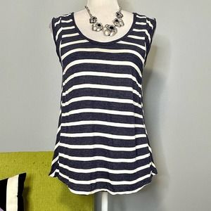 Madewell Anthem Insert Blue Striped Tank Top